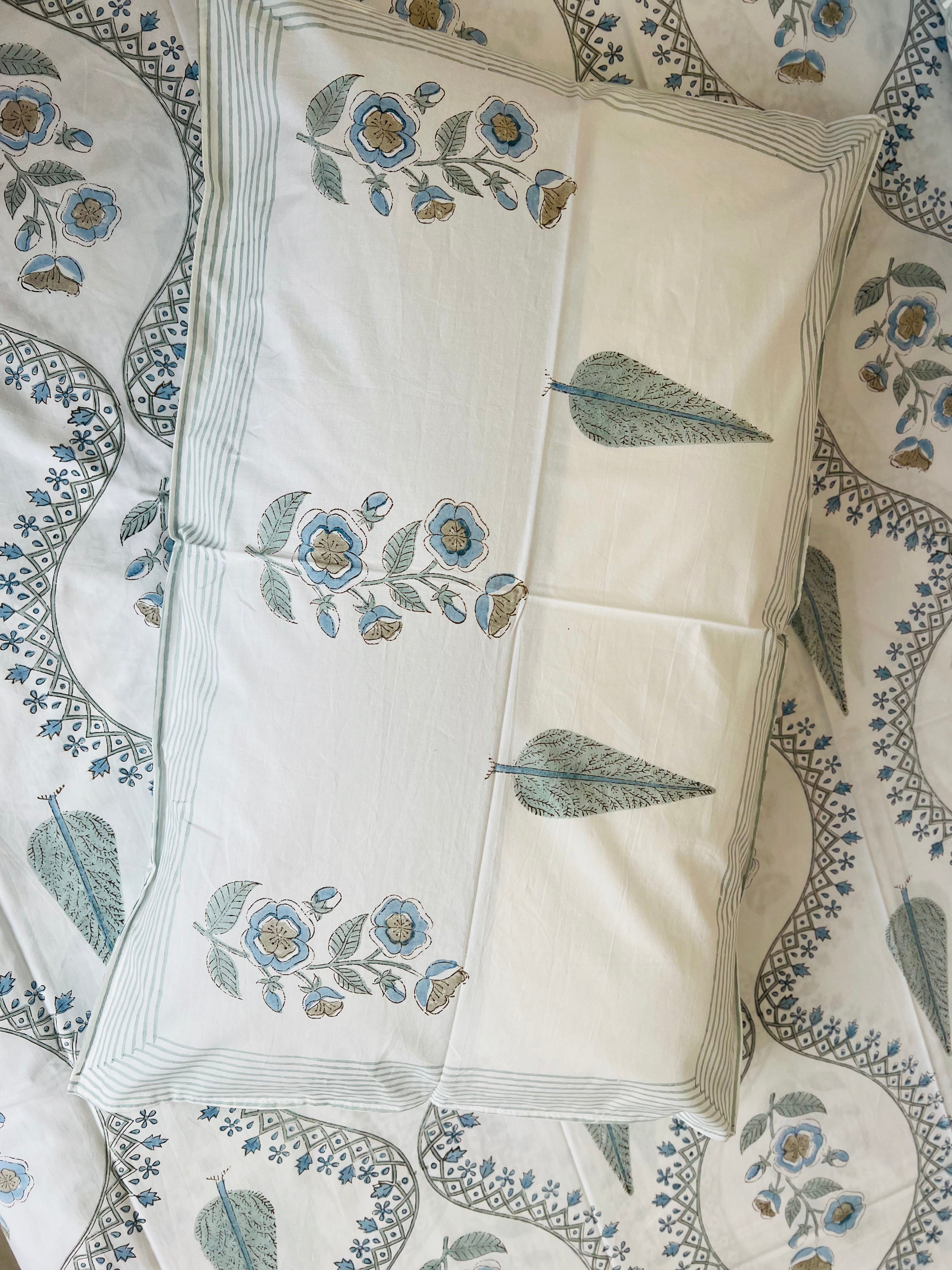 Percale cotton Handblock Bedsheet 300 TC