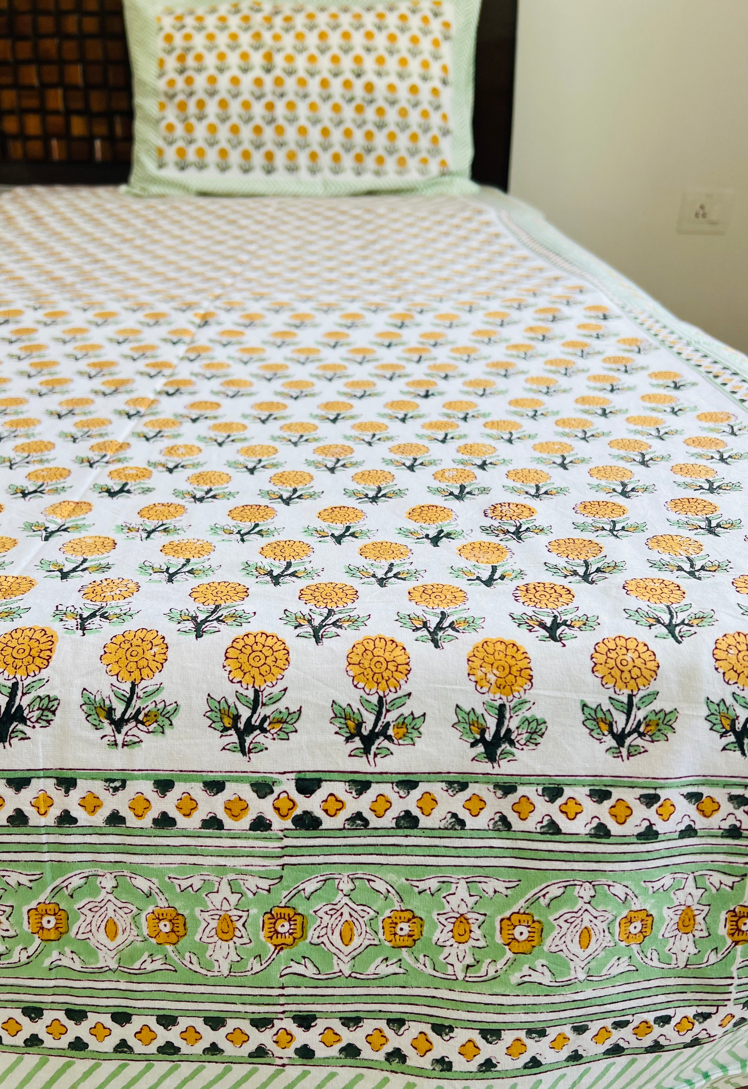 Handblock Cotton Bedsheet
