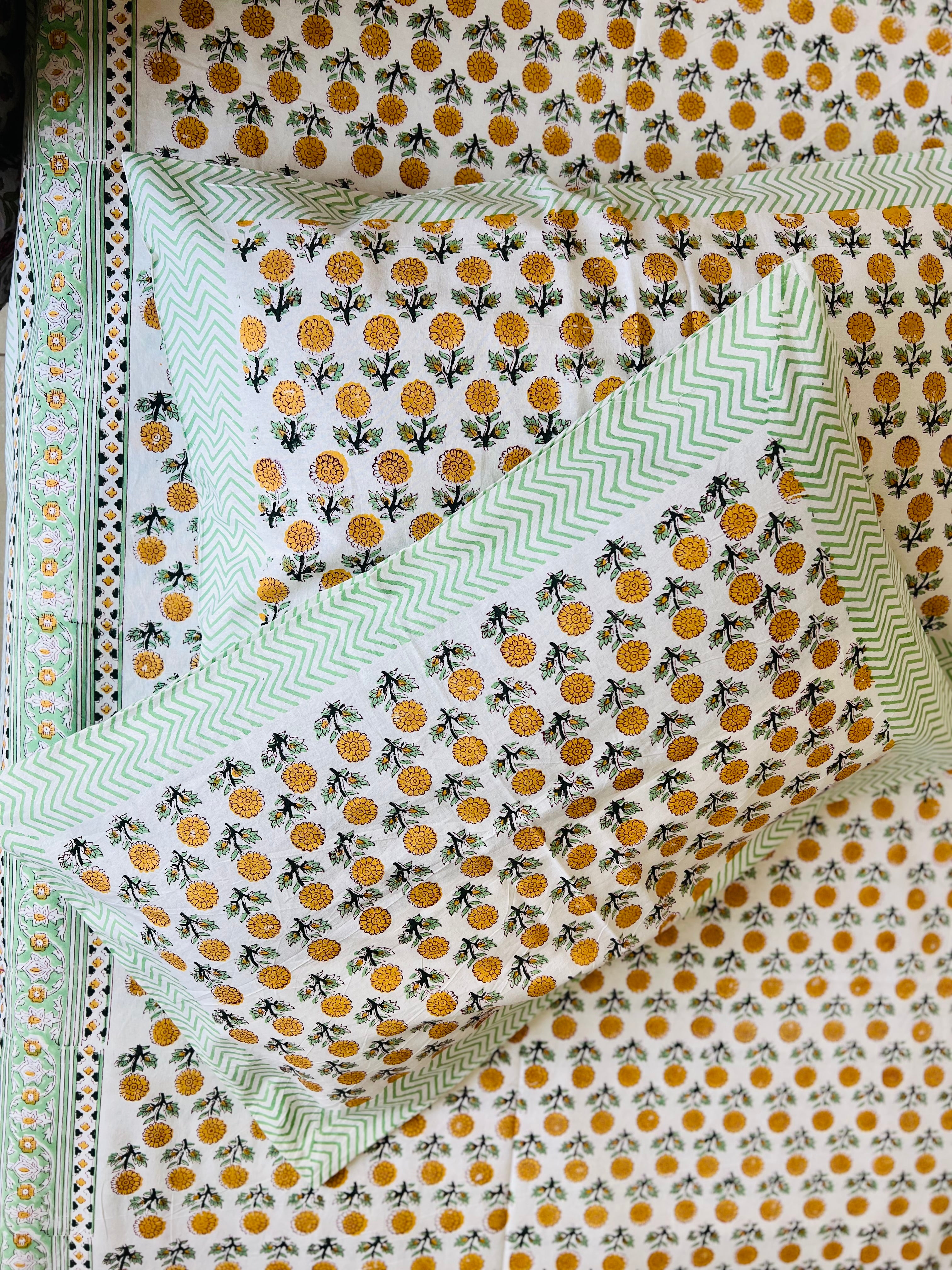 Handblock Cotton Bedsheet