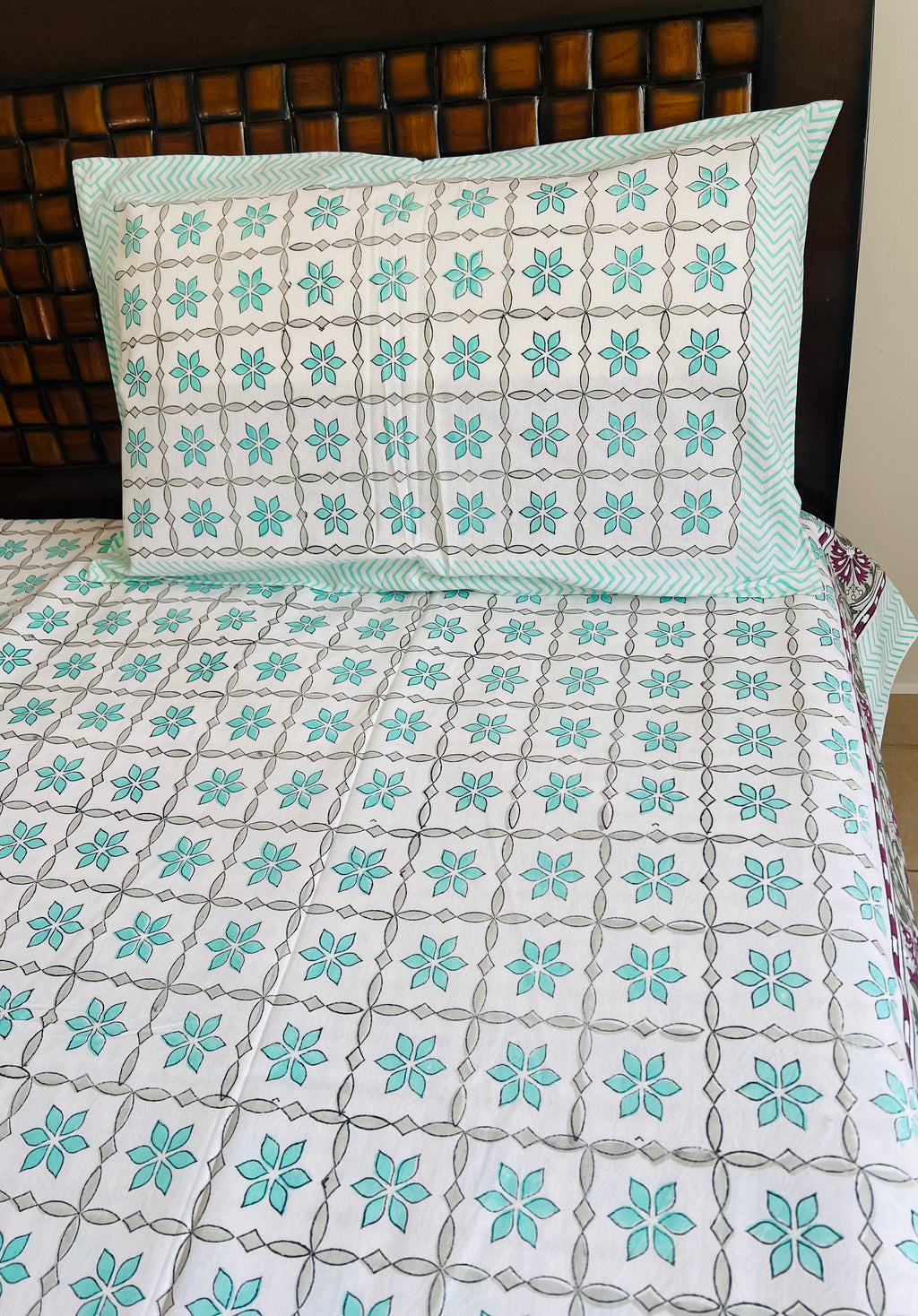 Handblock Cotton Bedsheet