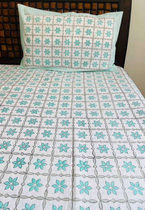Handblock Cotton Bedsheet
