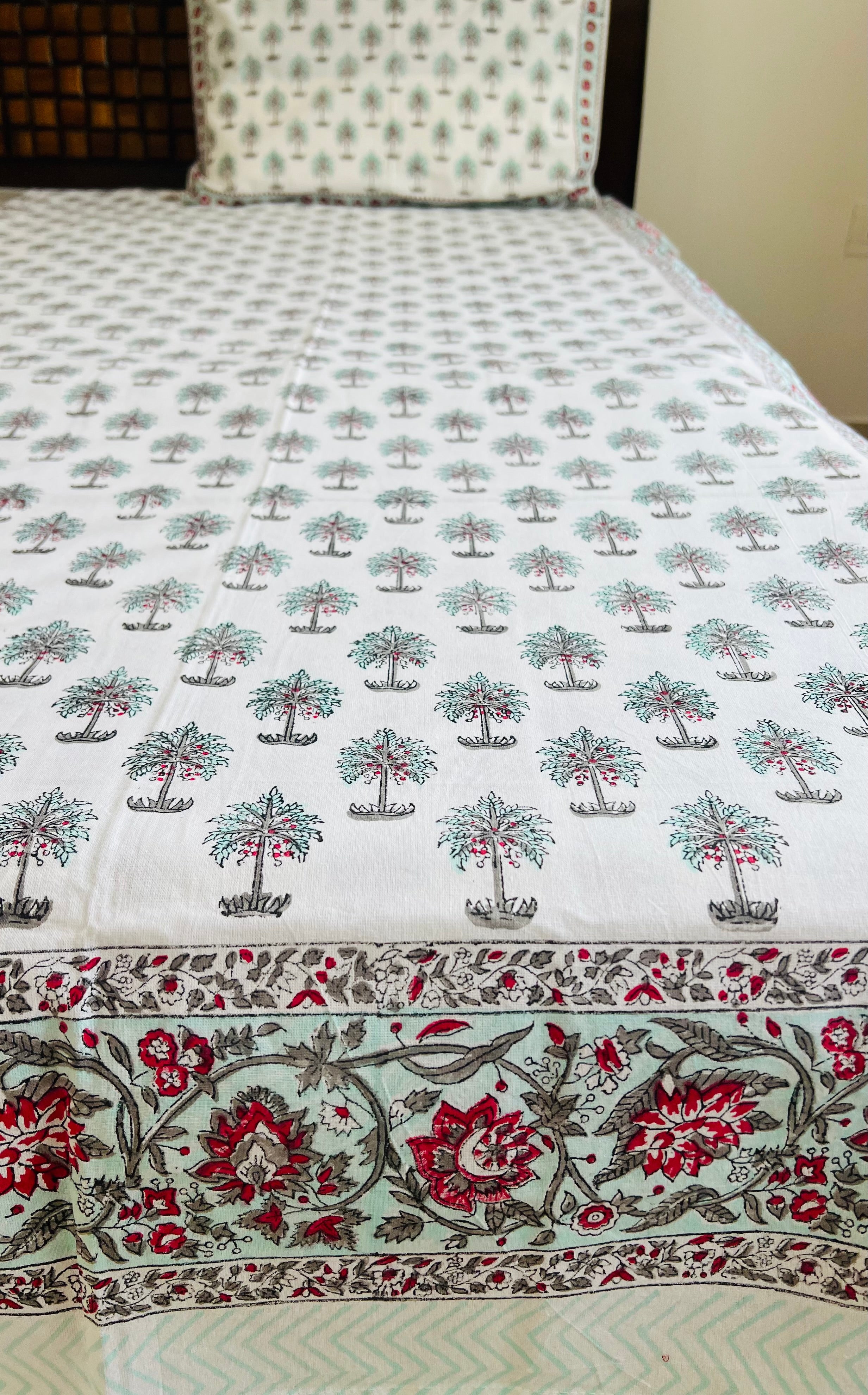 Handblock Cotton Bedsheet