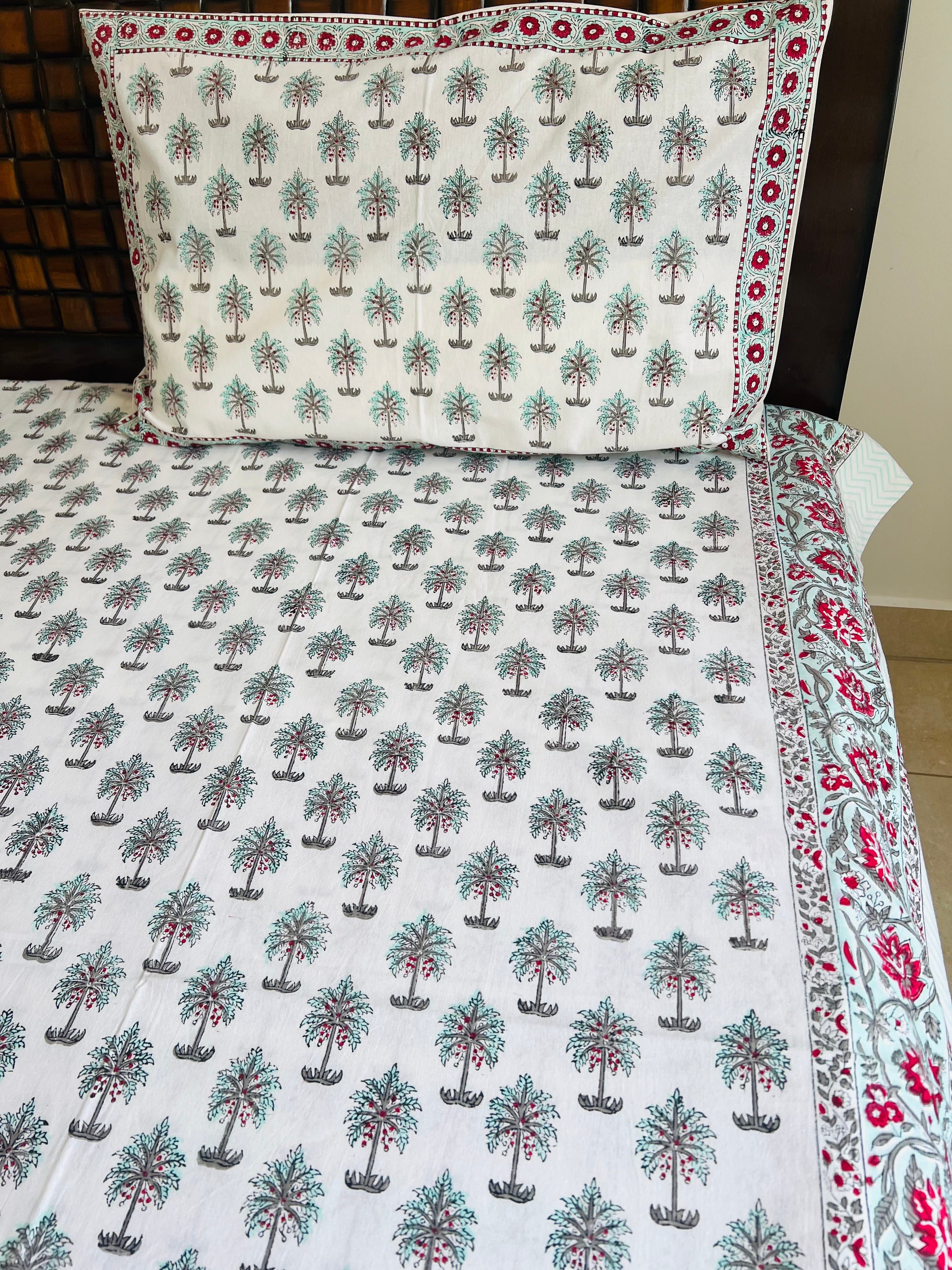 Handblock Cotton Bedsheet