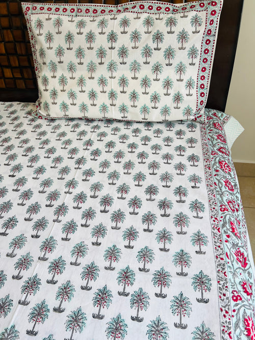 Handblock Cotton Bedsheet