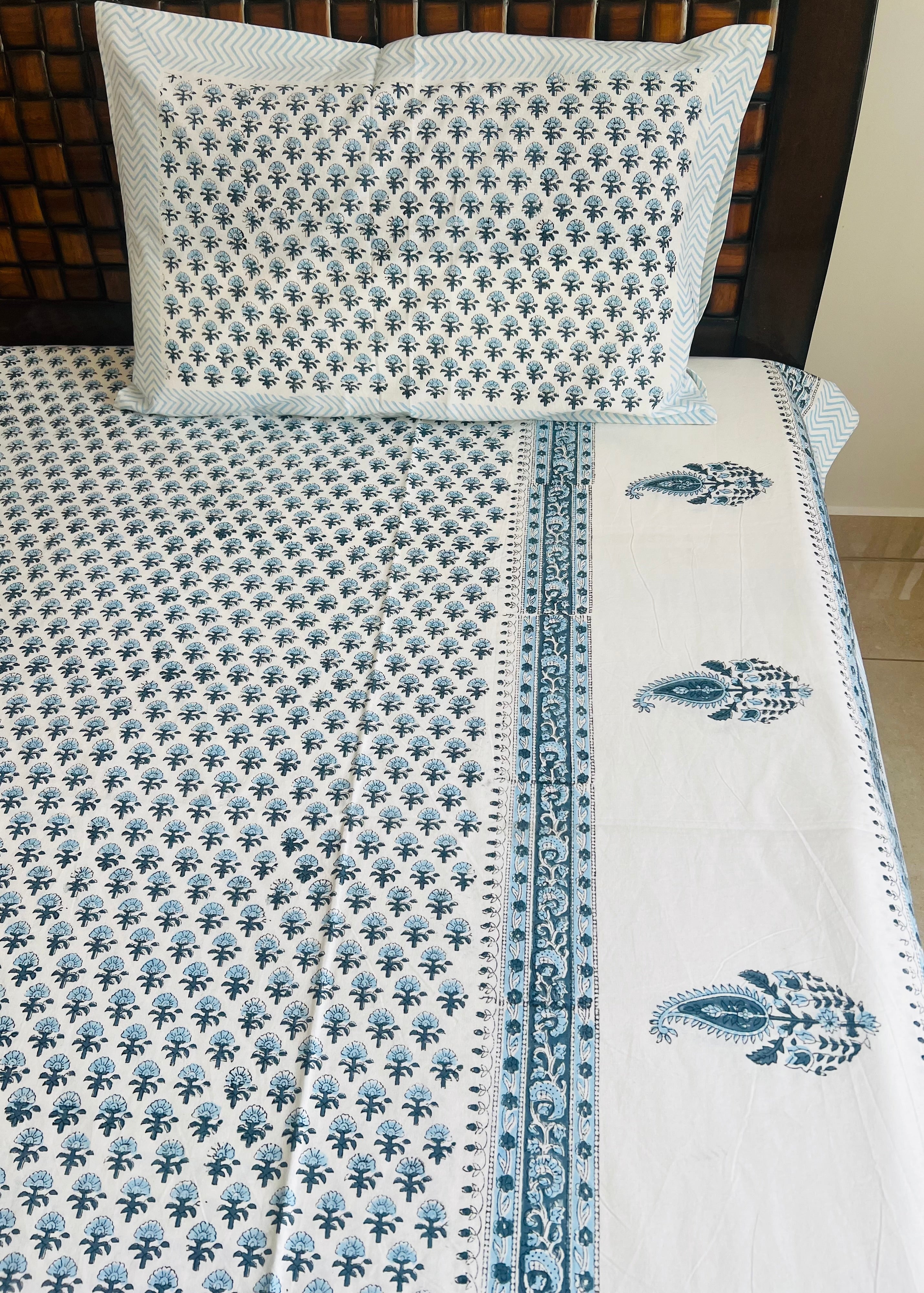 Handblock Cotton Bedsheet