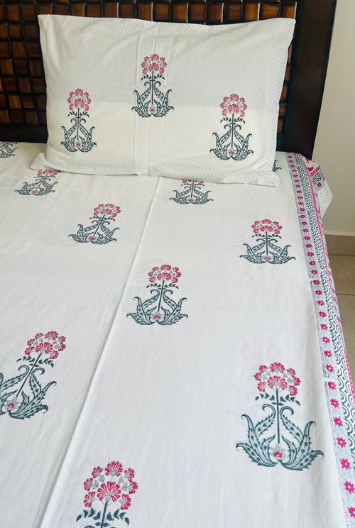 Handblock Cotton Bedsheet