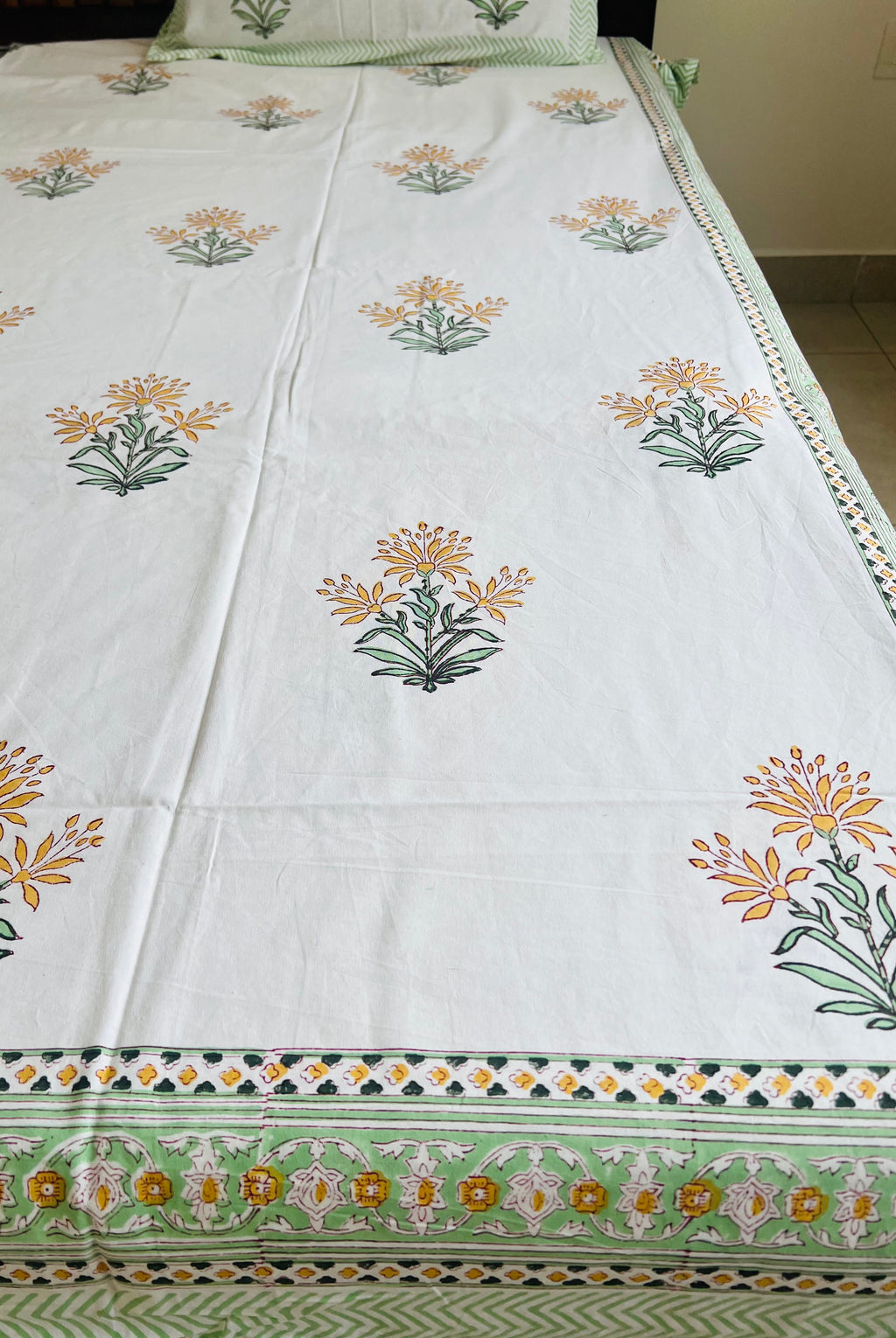 Handblock Cotton Bedsheet