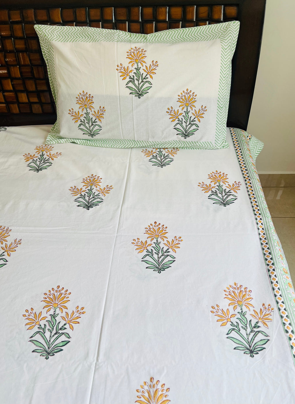 Handblock Cotton Bedsheet