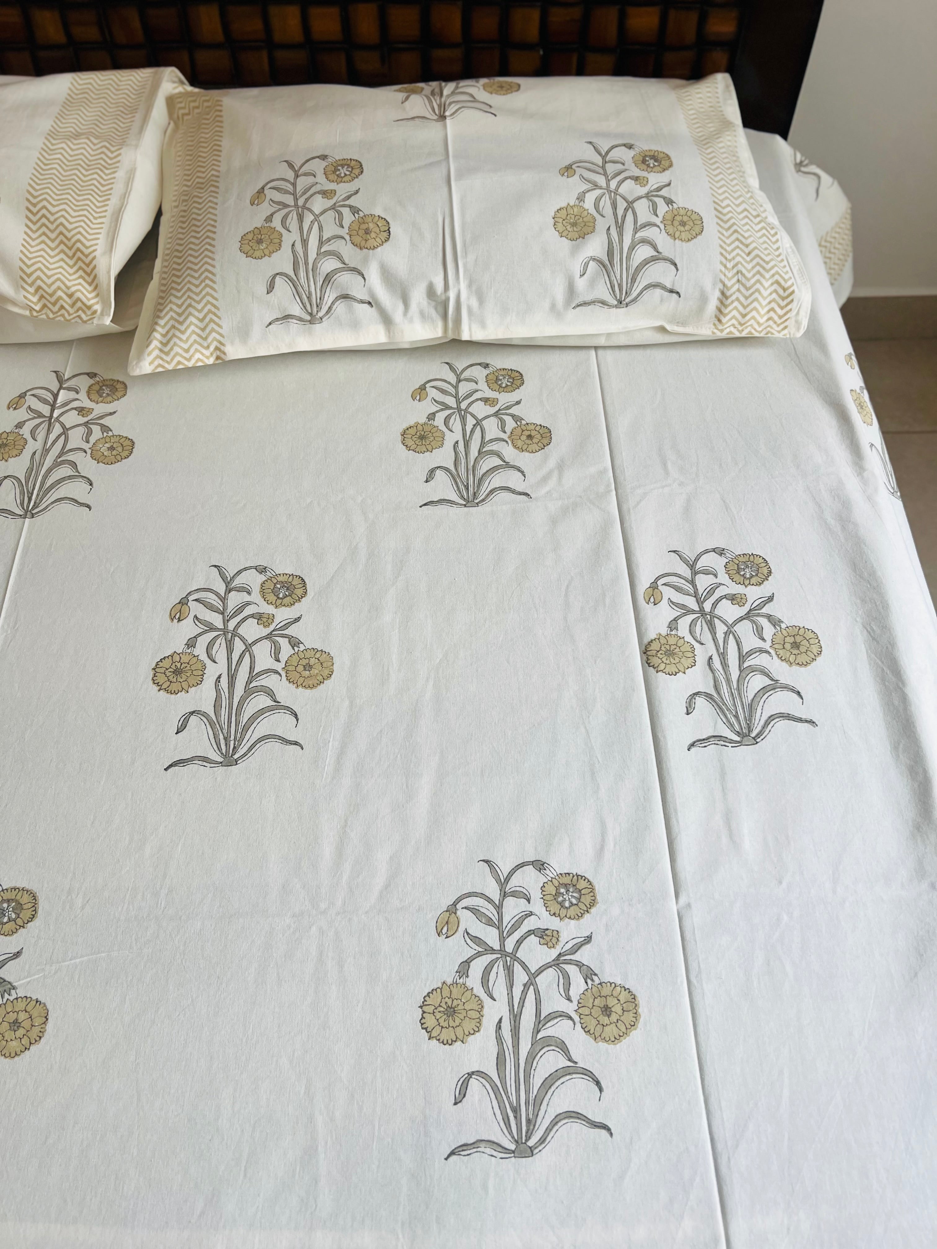 Handblock Cotton Bedsheet