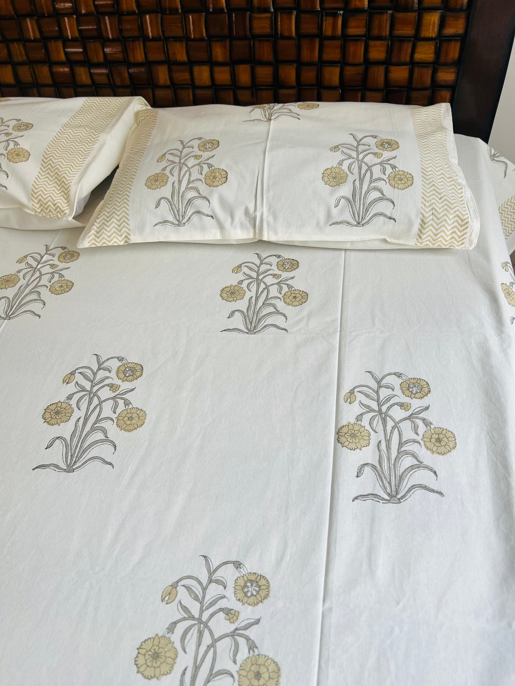 Handblock Cotton Bedsheet