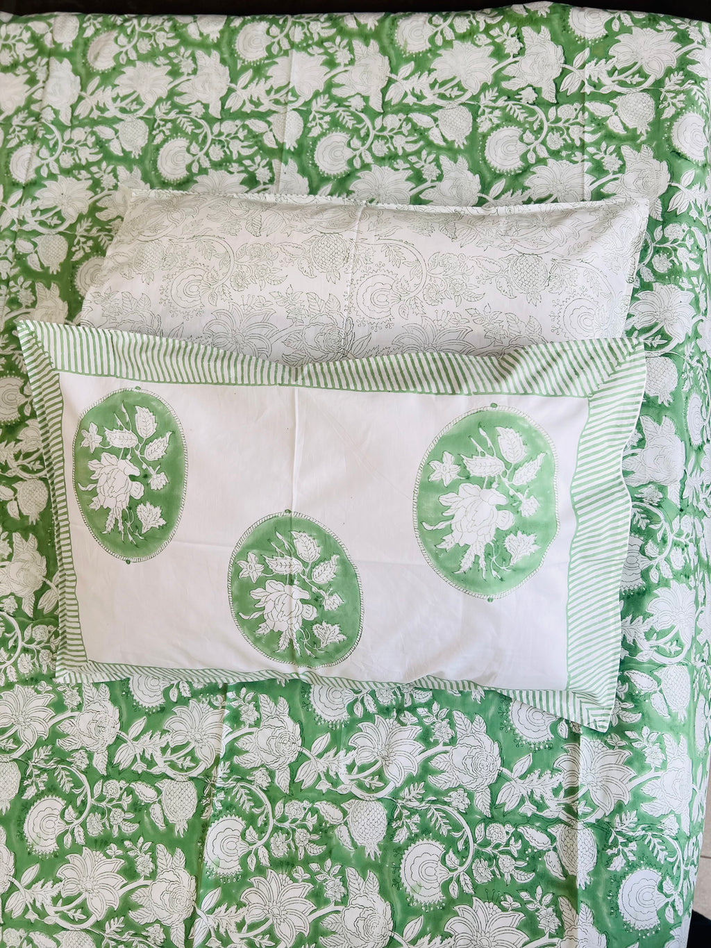 Percale cotton Handblock Bedsheet 400 TC
