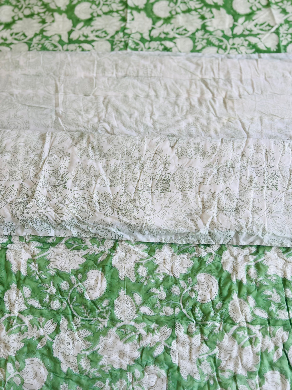 Mulmul Quilt (Rajai) & Cotton Bedsheet Set in Handblock Print
